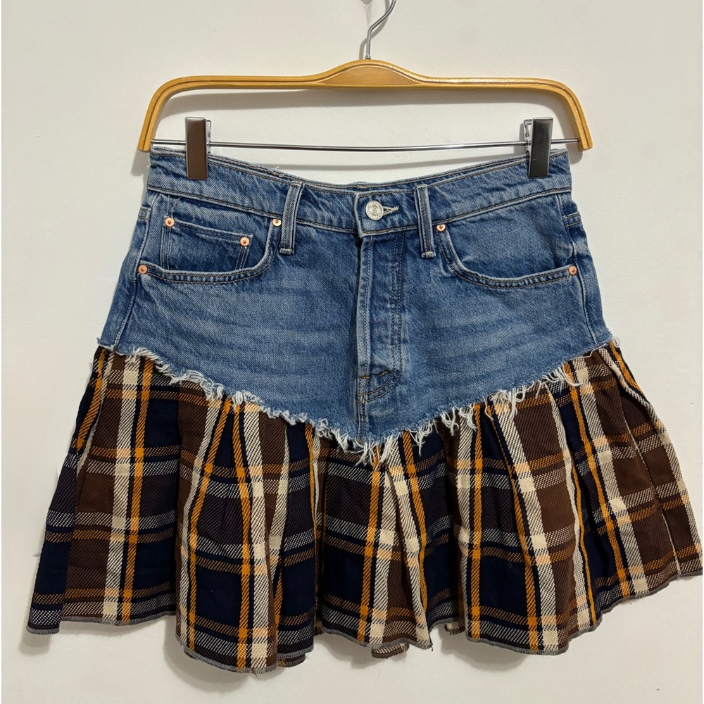 MOTHER fluff & fold mini skirt